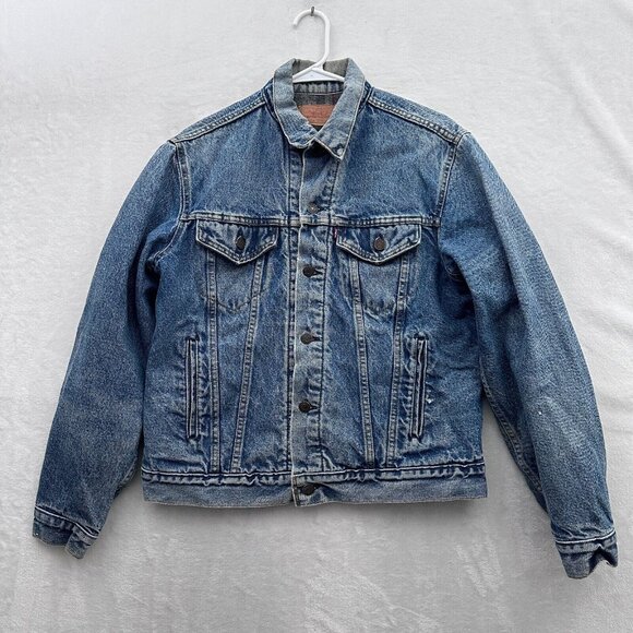 Levi's Other - Vintage Levis Jacket Mens 42L Blue Denim Trucker 71506 0316 Type 3 Blanket Lined